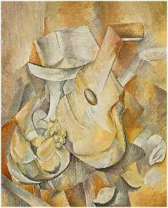 Georges Braque - Guitar and Fruit Dish