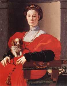 Jacopo Carucci (Pontormo) - Portrait of a Lady in Red
