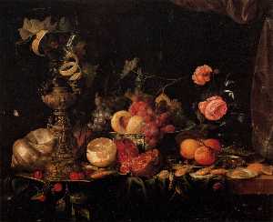 Jan Davidsz De Heem - Still-Life with Flowers and Fruit