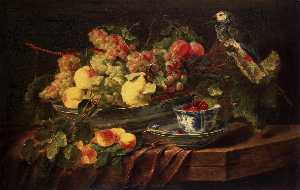 Jan Fyt (Joannes Fijt) - Still-life with Fruits and Parrot