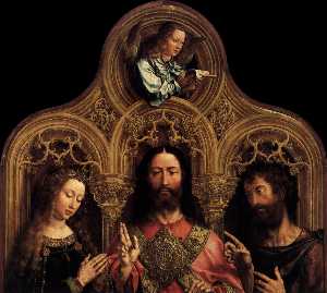 Jan Gossaert (Mabuse) - Christ between the Virgin and St John the Baptist
