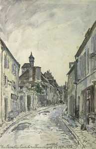 Johan Barthold Jongkind - A street in Nevers