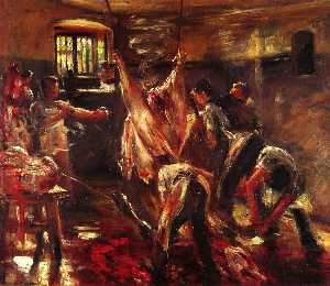 Lovis Corinth (Franz Heinrich Louis) - In the Slaughter House