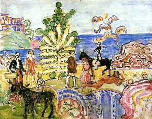 Maurice Brazil Prendergast - Fantasy (aka Fantasy with Flowers, Animals and Houses)