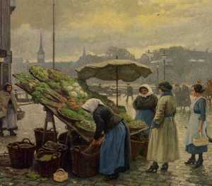 Paul Gustave Fischer - At the Vegetable Market