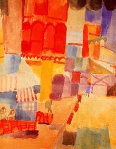 Paul Klee - The Halfaouine Square in Tunis