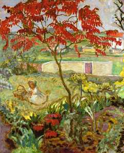 Pierre Bonnard - Garden with Red Tree