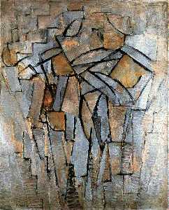 Piet Mondrian - Composition in gray-blue