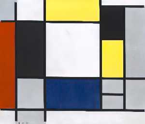 Piet Mondrian - Composition with Red. Black. Blue. Yellow and Grey
