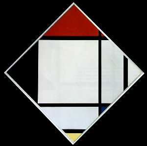 Piet Mondrian - Lozenge Composition with Red, Black,Blue and Yellow