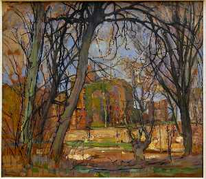 Piet Mondrian - Spring Sun (Lentezon). Castle Ruin. Brederode