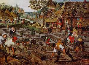 Pieter Bruegel The Younger - Preparation of the Flower Beds