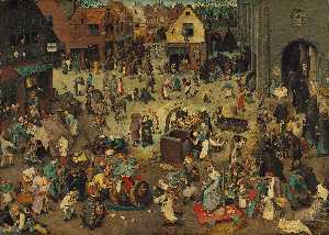 Pieter Bruegel The Younger - The Battle between Lent and Carnival