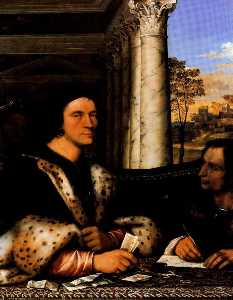 Sebastiano Del Piombo - Portrait of Ferry Carondolet with his secretaries