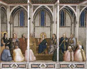 Giotto Di Bondone - Christ Among the Doctors (North transept, Lower Church, San Francesco, Assisi)