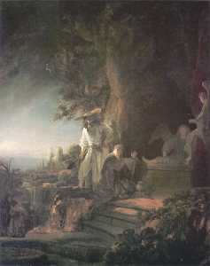 Rembrandt Van Rijn - Christ and the Magdalen at the Tomb