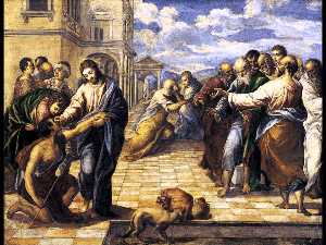 El Greco (Doménikos Theotokopoulos) - Christ healing the blind