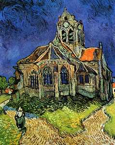 Vincent Van Gogh - Church at Auvers (also known as The Church at Auvers)
