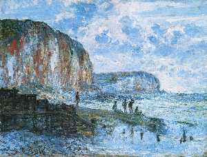 Claude Monet - The Cliffs of Les Petites-Dalles