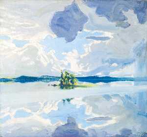 Akseli Gallen Kallela - Clouds Above a Lake