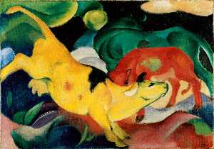 Franz Marc - Cows, Red, Green, Yellow