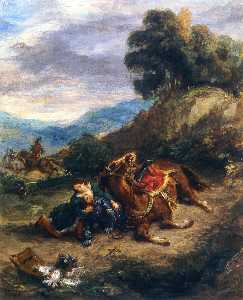 Eugène Delacroix - The Death of Lara