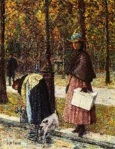 Frederick Childe Hassam - Evening, Champs-Elysees (also known as Pres du Louvre)