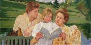 Mary Stevenson Cassatt - Family Group Reading