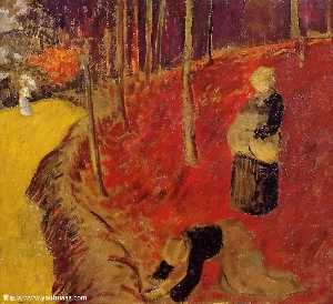 Paul Serusier - The Fern Harvesters in the Boid d-Amour at Pont Aven