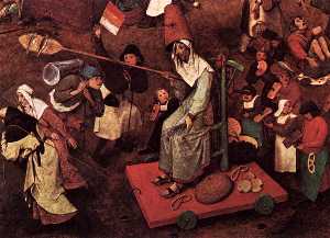 Pieter Bruegel The Elder - The Fight between Carnival and Lent (detail)