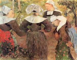 Paul Gauguin - Four Breton Women (also known as Breton Women Chatting)