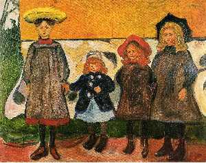 Edvard Munch - Four girls in Arsgardstrand