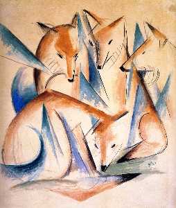 Franz Marc - Foxes (also known as Four Foxes)