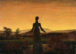 Caspar David Friedrich - Frau vor untergehender Sonne