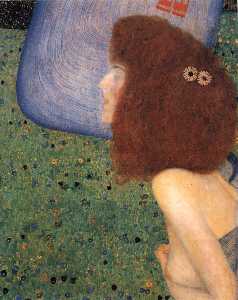 Gustave Klimt - Girl With Blue Veil