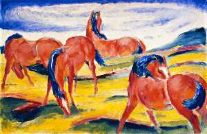 Franz Marc - Grazing Horses II