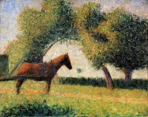 Georges Pierre Seurat - Horse and cart