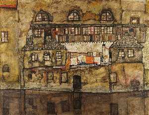 Egon Schiele - House on a River (also known as Old House I)
