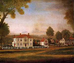 Ralph Earl - Houses Fronting New Milford Green