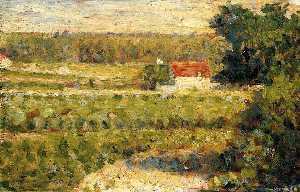 Georges Pierre Seurat - House with Red Roof
