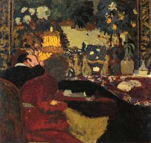 Jean Edouard Vuillard - In front of a Tapestry, Misia and Thadee Nathanson, Rue St. Florentin