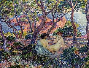 Theo Van Rysselberghe - In the Shade of the Pines