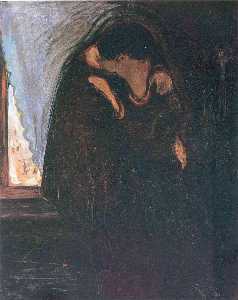 Edvard Munch - Kiss - (buy famous paintings)