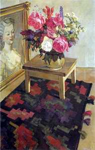 Aleksandr Deyneka - Flowers on the carpet