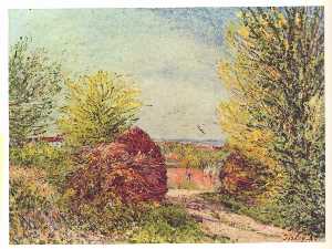 Alfred Sisley - Away in the spring Veneux Nadon