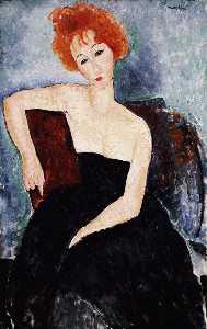 Amedeo Modigliani - Red-headed Girl in Evening Dress