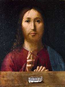 Antonello Di Giovanni Di Antonio (Antonello Da Messina) - Christ Blessing