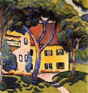 August Macke - House in a Landscape
