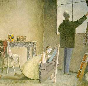 Balthus (Balthasar Klossowski) - Painter and his Model