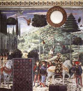 Benozzo Gozzoli - Procession of the Magus Melchior (detail)